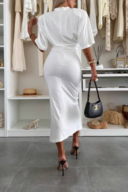 EP | Robe midi en coton avec fentes