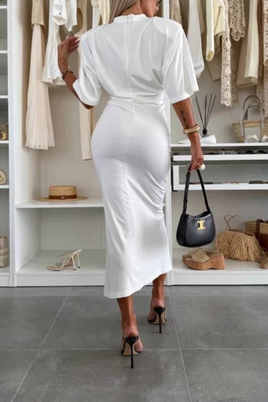 EP | Robe midi en coton avec fentes