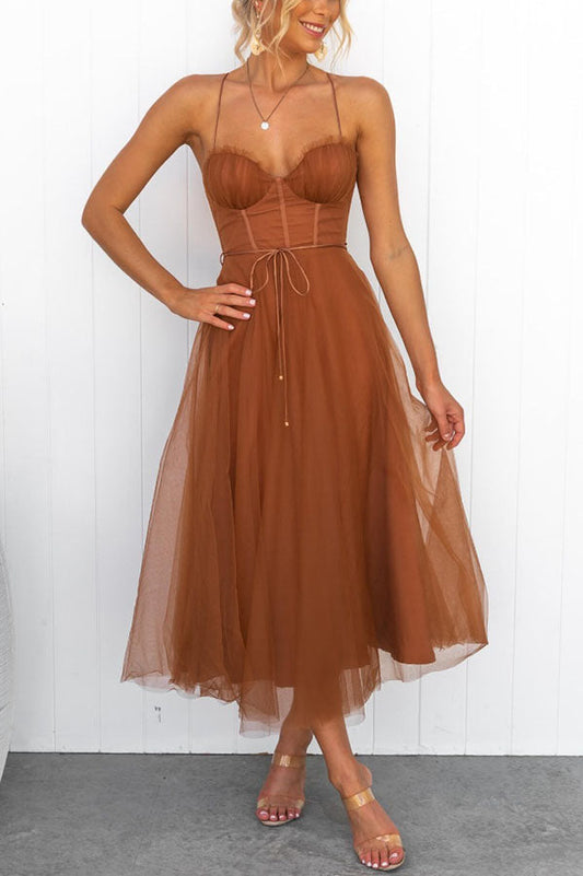 EP | Robe bustier midi en tulle