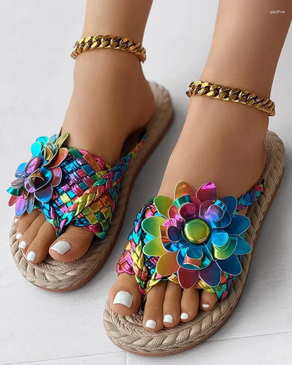 EP | sandales mode avec fleurs