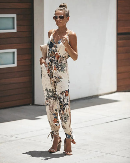 EP | Jumpsuit à fleurs et taille haute