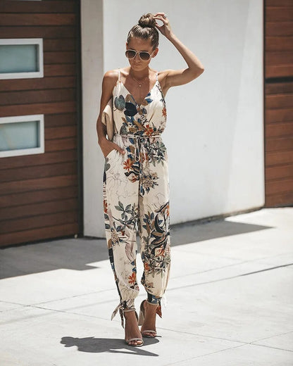 EP | Jumpsuit à fleurs et taille haute
