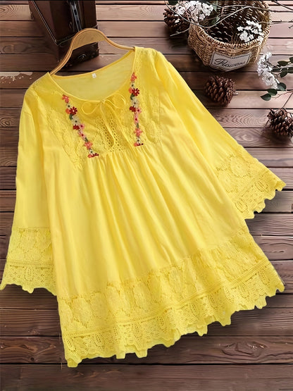 ND | Blouse élégante en dentelle raffinée