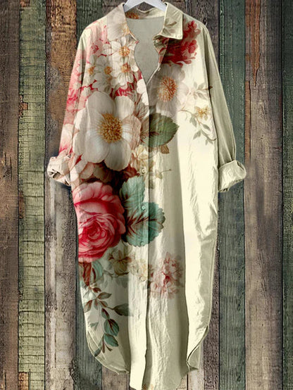 ND | Robe midi boutonnée avec imprimé floral