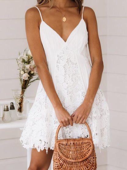 EP | Dentelle Panel Sling Mini-robe