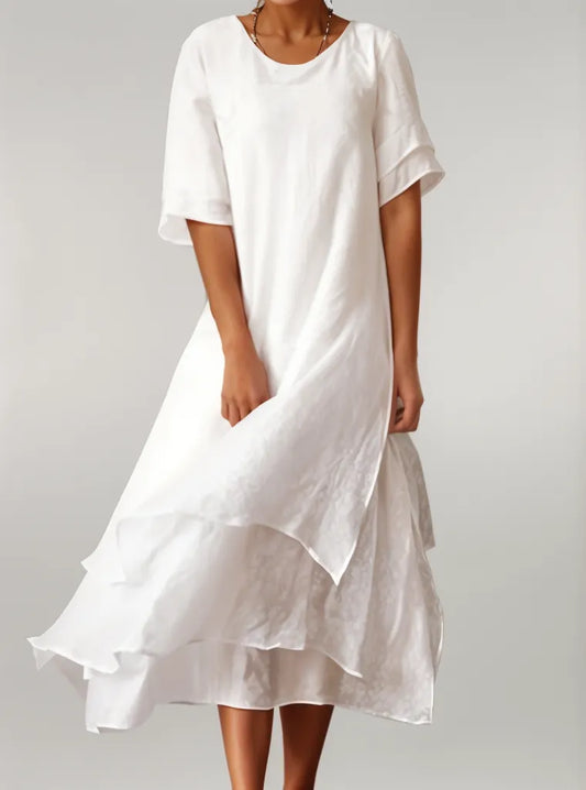 EP | Robe midi fluide en superposition