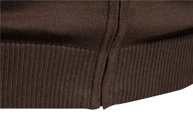 EP | Pull à col mi-haut et à fermeture éclair pour homme, manches longues