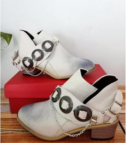 EP | Chunky Mid Heel Chaussures Vintage