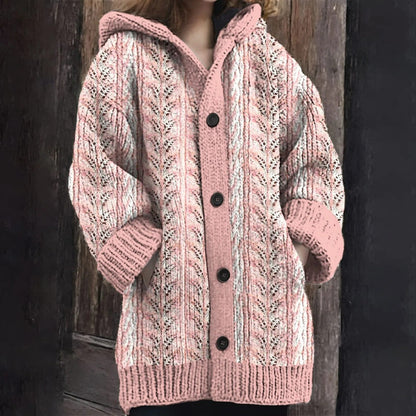 EP | Cardigan en tricot douillet avec capuche
