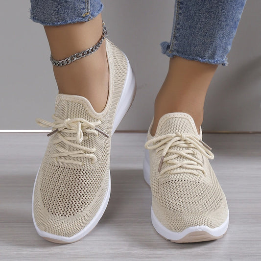 ND | Baskets en tricot avec fermeture à lacets